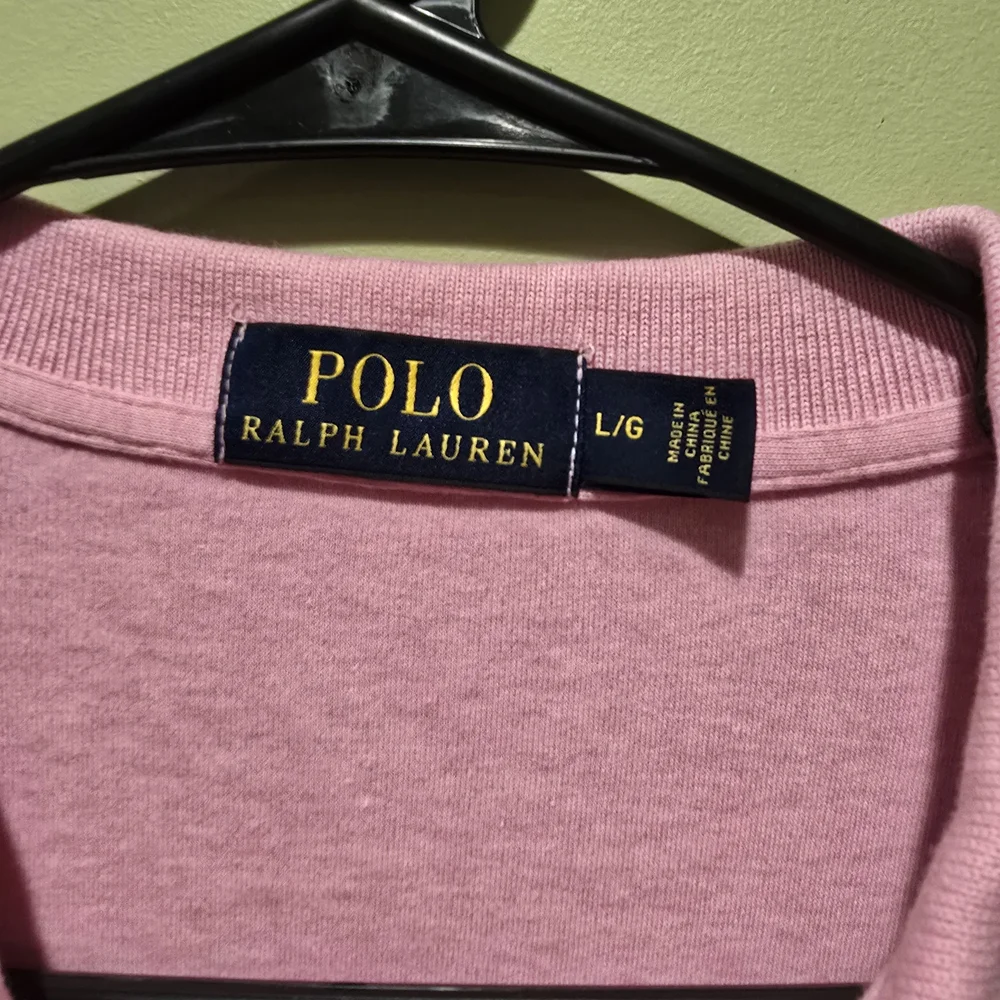 Polo by Ralph Lauren Classic Pink Polo Shirt 100% Cotton Size Large - Picture 3 of 6